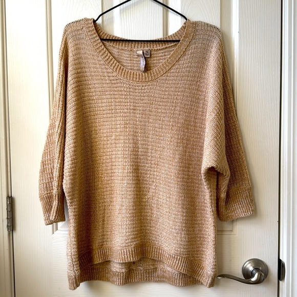 MISIA Oatmeal Neutral Knit Crewneck Sweater XL Petite - Picture 1 of 12